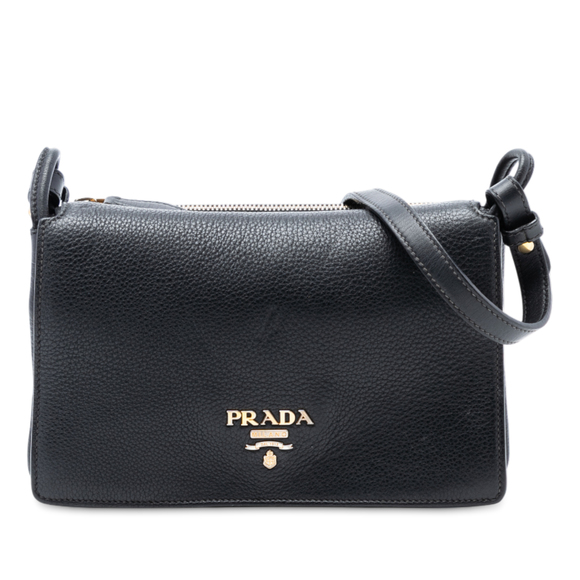 Pre-Loved Prada Vitello Daino Flap Crossbody